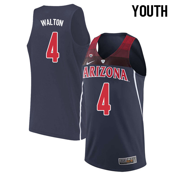 2018 Youth #4 Luke Walton Arizona Wildcats College Basketball Jerseys Sale-Navy